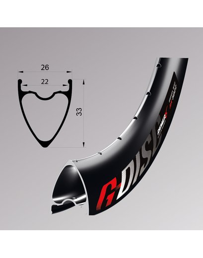 Обід 28'' Remerx G-DISC RX 5022 (622x22 mm) 24H FV black