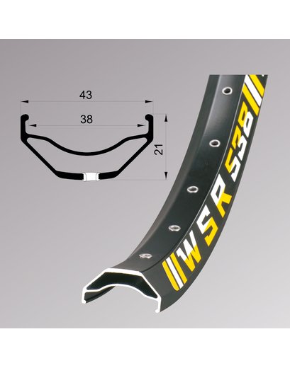 Обід 26'' Remerx WSR RX 2038 (559x38 mm) 36H AV black E-Bike