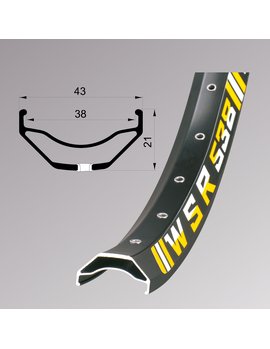 Обід 29' Remerx WSR RX 2038 (622x38 mm) 32H AV black E-Bike