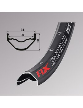 Обід 29'' Remerx ENDURO PLUS RX 2030 (622x30 mm) 28H FV black E-Bike