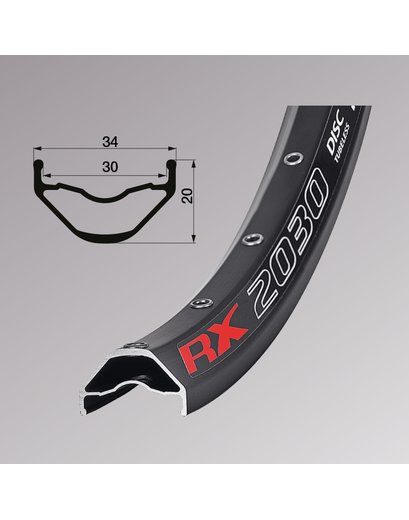 Обід 27,5'' Remerx ENDURO PLUS RX 2030 (584x30 mm) 32H FV black E-Bike