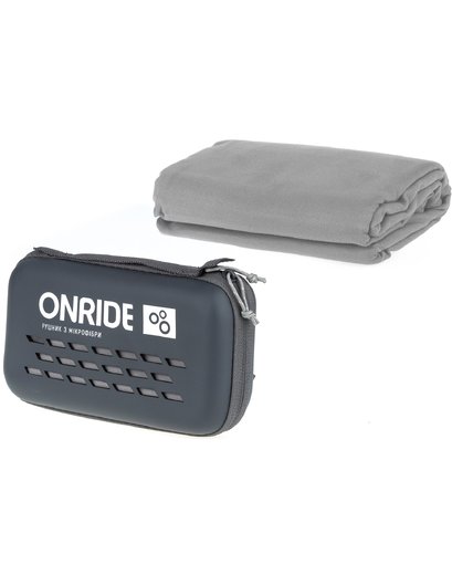 Рушник з мікрофібри ONRIDE Wipe 15 (100х50 см) сірий у кейсі