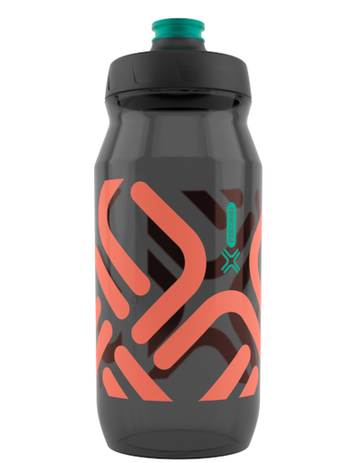 Фляга FIDLOCK 600 antibacterial trans. black/coral red (під звичайний фляготримач)