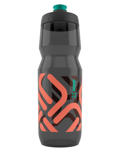 Фляга FIDLOCK 750 antibacterial trans. black/coral red (під звичайний фляготримач)