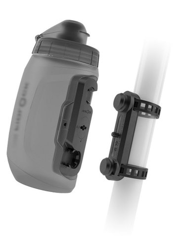 Фляга FIDLOCK TWIST 450 with FL logo, trans. black SET (connector + UNI base)