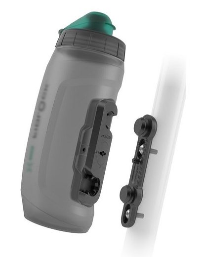 Фляга FIDLOCK TWIST 590 antibacterial with FIDGUARD technology and FL logo, trans. black SET (connector + BIKE base)