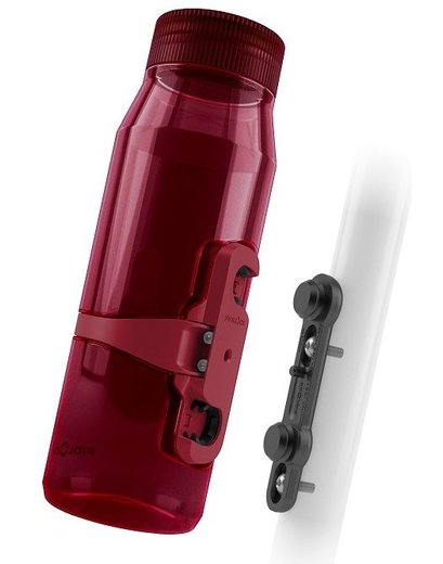 Фляга FIDLOCK TWIST 700 Life with FL logo, trans. dark red SET (connector + BIKE base)