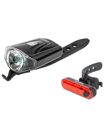 Комплект світла ONRIDE Xeo USB + Stripe (50/10 lm, 550/90 mAh, Micro-USB/Type-C)