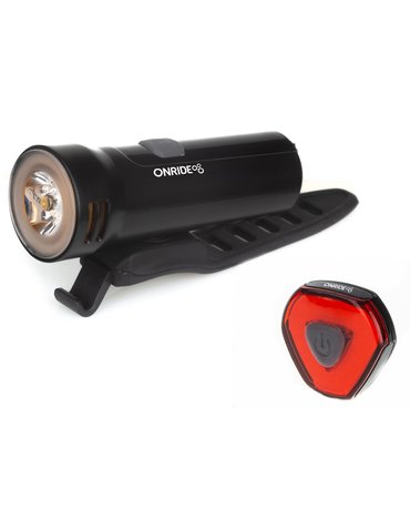 Комплект світла ONRIDE Edge + Incite (320/22 lm, 1800/260 mAh, USB micro-B)