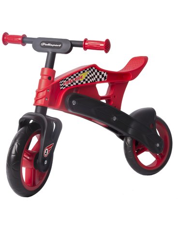 Біговел Polisport Balance Bike термопластиковий (2-5 років) до 25 кг чорний/червоний