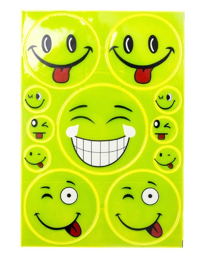 Світловідбиваюча наліпка ONRIDE Смайлики розмір 21х15см