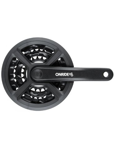 Шатуни Onride Trio 810P, 22/32/42T, під квадрат, L175мм, black