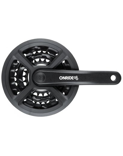 Шатуни Onride Trio 810P, 22/32/42T, під квадрат, L175мм, black