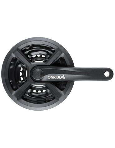 Шатуни Onride Trio 820P, 24/34/42T, під квадрат, L170мм, black