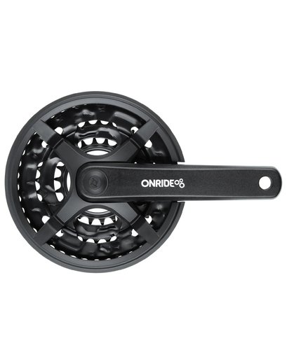 Шатуни Onride Trio 830P, 22/32/42T, під квадрат, L175мм, black