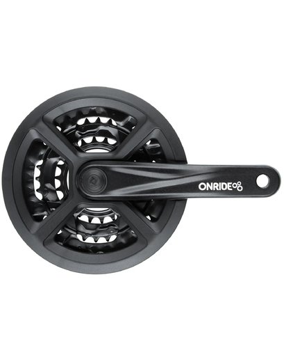 Шатуни Onride Trio 910P, 22/32/44T, під квадрат, L170мм, black