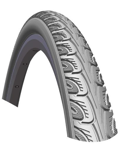 Покришка 24x1 3/8 (37-540) для інвалідних візків Rubena Hook сіра