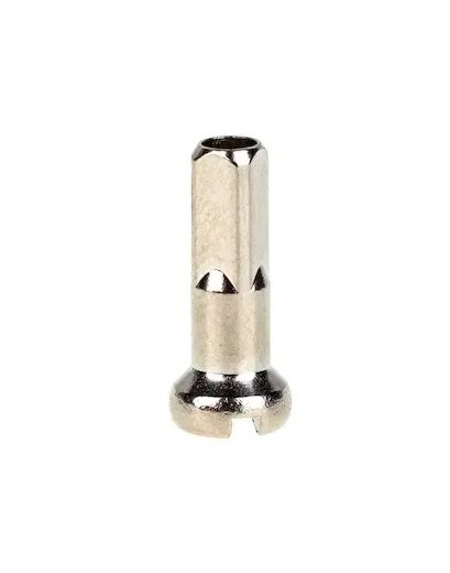 Ніпелі ONRIDE 14G, 14x2 мм, латунні, сріблясті, 100шт