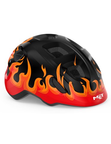 Шолом дитячий MET HOORAY black flames glossy S (52-56)