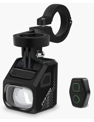 Фара Magicshine EVO 1100, 1100 lm, 1800 mAh, USB-C, iOS/Android, 4 режима, пульт, black