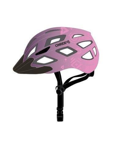 Шолом ONRIDE Muse заднє світло Type-C grey/pink rune S (52-56 см)
