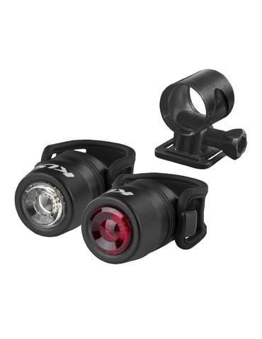 Мигалки KLS Io USB з кріпленням на шолом набір чорний