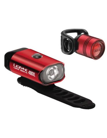 Світло переднє і заднє Lezyne MINI DRIVE 400XL / FEMTO DRIVE PAIR комплект червоний