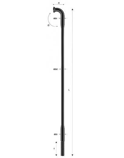 Спиця Pillar PDB1415 274 мм тягнута 2/1.8/2 чорний