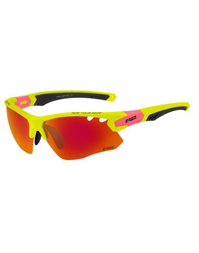 Окуляри R2 CROWN жовтий мат лінзи Grey покриття Red Black REVO (Cat.2) / Clear (Cat.0)
