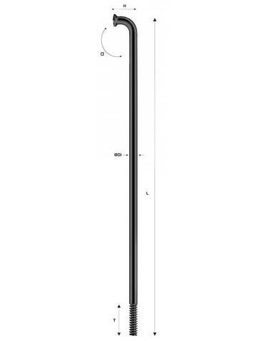 Спиця Pillar P14 264 мм чорний