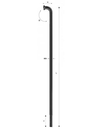 Спиця Pillar P14 264 мм чорний