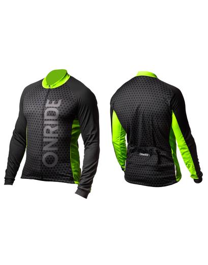 Веломайка ONRIDE Jumper з довгим рукавом чорний/зелений L [EU - M]