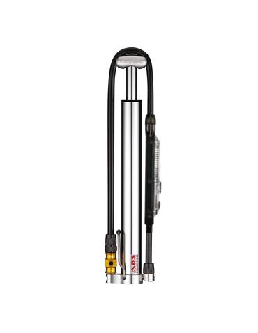 Насос компактний Lezyne MICRO FLOOR DRIVE HPG 11 Bar зі шлангом та манометром сріблястий