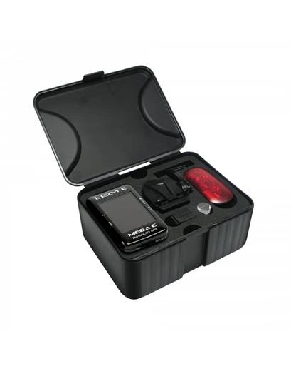 Велокомп'ютер бездротовий Lezyne MEGA C GPS з датчиками SC/HR чорний