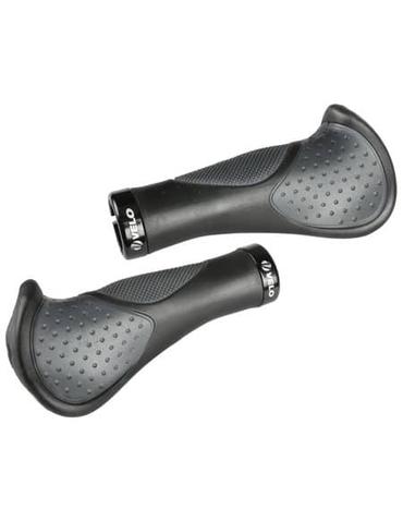 Ручки руля Velo VLG-1189D3 з замком чорний 140 мм