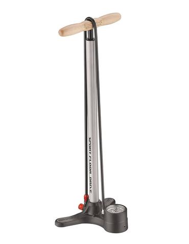 Насос підлоговий Lezyne SPORT FLOOR DRIVE ABS2 з манометром сріблястий