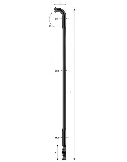 Спиця Pillar PDB1415 296 мм тягнута 2/1.8/2 чорний