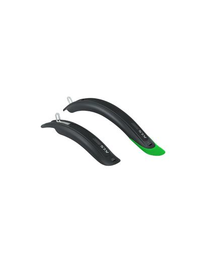 Крила KLS Foggy 20˝ комплект чорний/зелений