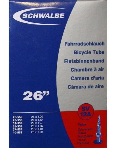 Камера Schwalbe SV12A 26˝x1.10-1.50˝ (25/40-559) ніпель FV 40мм