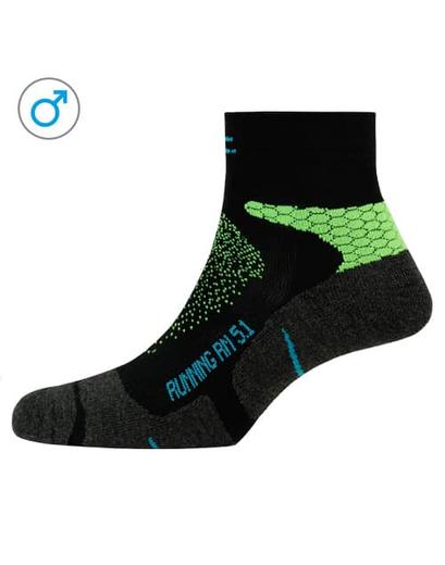 Шкарпетки чоловічі P.A.C. RN 5.1 Running Pro Short Men неоновий зелений 40-43