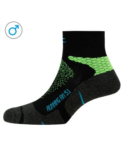Шкарпетки чоловічі P.A.C. RN 5.1 Running Pro Short Men неоновий зелений 40-43