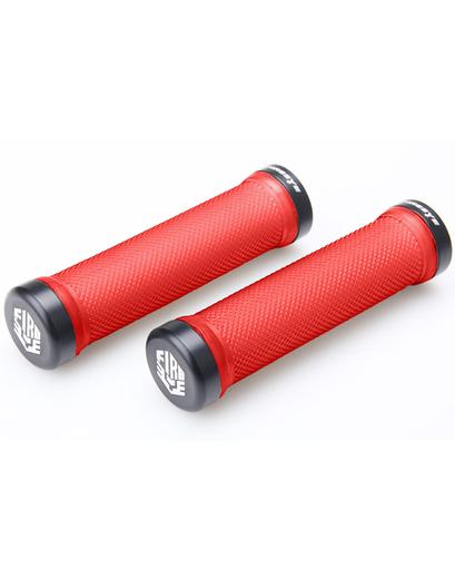 Ручки руля FireEye Goosebumps-C 128 мм з замками червоний
