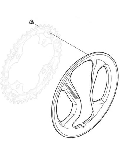 Захист зірочок шатунів Shimano Acera FC-M361 48T чорний