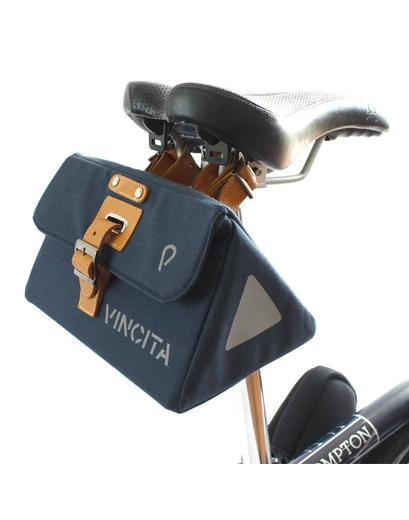Сумка під сідло Vincita Small B153T-S синій з дощовиком