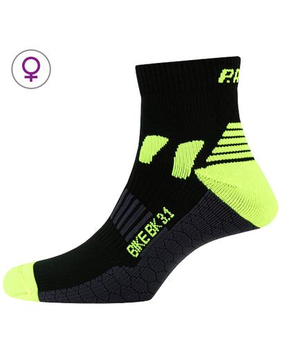 Шкарпетки жіночі P.A.C. BK 3.1 Bike Cool Women чорний/лайм 35-37