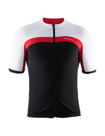 Веломайка чоловіча Craft Velo Jersey Man чорний/білий/червоний XL