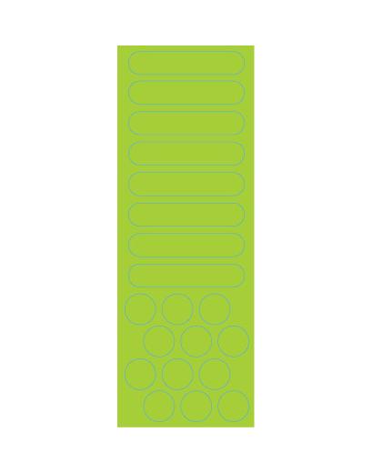 Світловідбиваючі наліпки ONRIDE на шолом зелений