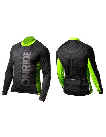 Веломайка ONRIDE Jumper з довгим рукавом чорний/зелений XXL [EU - XL]