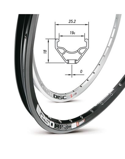 Обід Mach1 250 DISC 28˝ 36 отворів під диск чорний