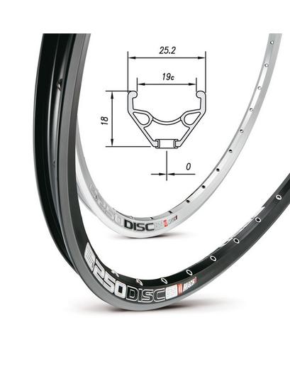 Обід Mach1 250 DISC 28˝ 36 отворів під диск чорний